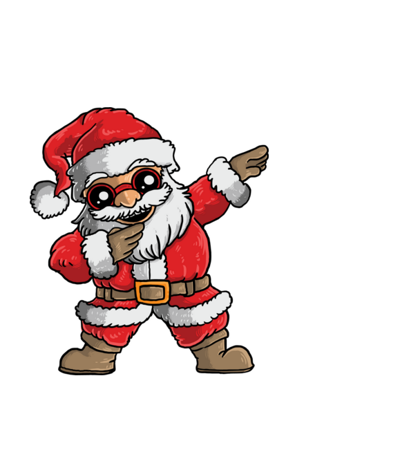 Santa dab model negru pe tricou