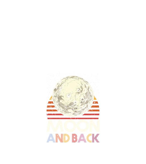 Retro vintage love you to the moon and back MOON model negru pe tricou