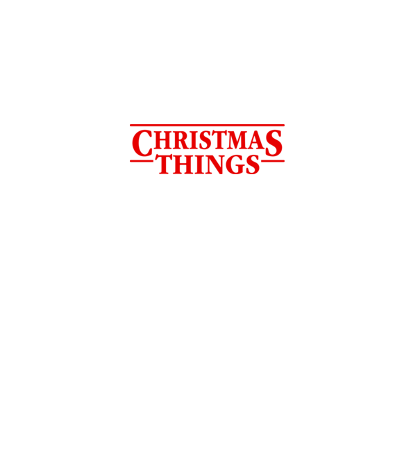 Christmas Things model negru pe tricou