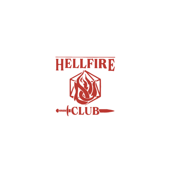 hellfire club 85 model negru pe tricou