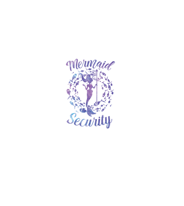 Mermaid Security girls aquarell model negru pe tricou