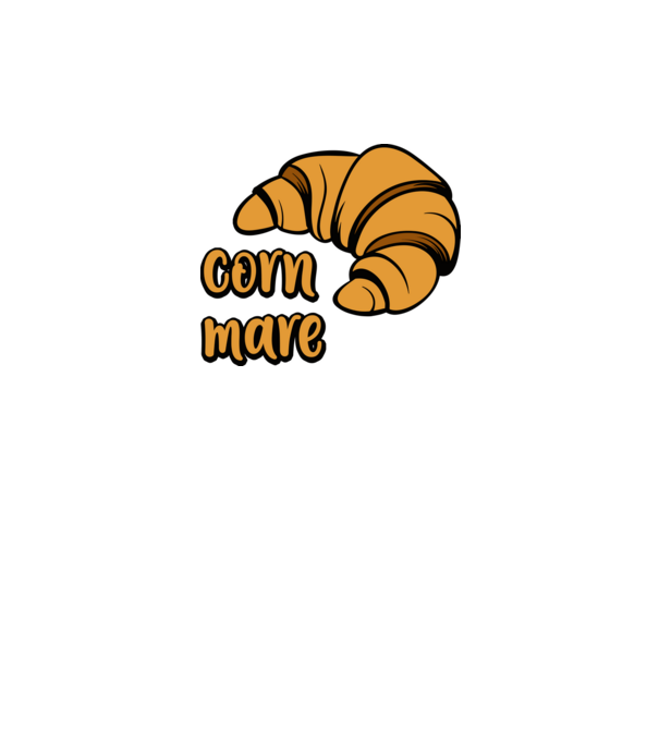 corn mare model alb pe tricou
