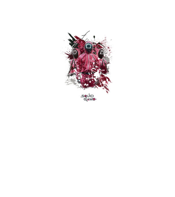 squid game poster model alb pe tricou
