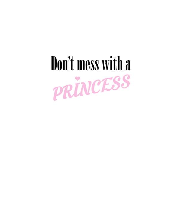 Princess model alb pe tricou