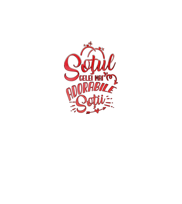 Soțul celei mai adorabile soții model negru pe tricou