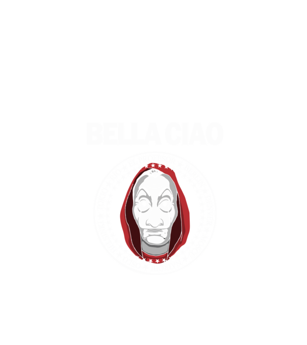 bella ciao stroke white model negru pe tricou