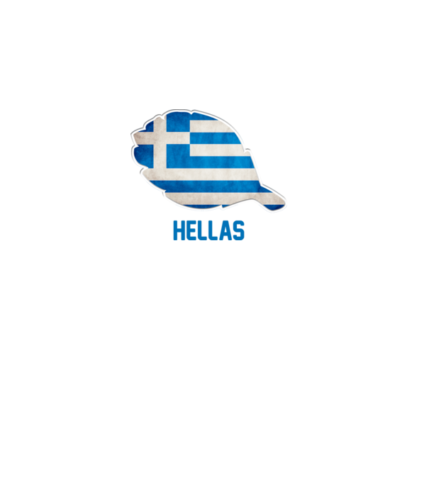 Steag grecesc model alb pe tricou