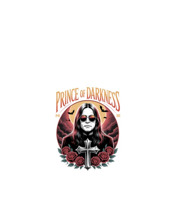 Prince of Darkness model negru pe tricou