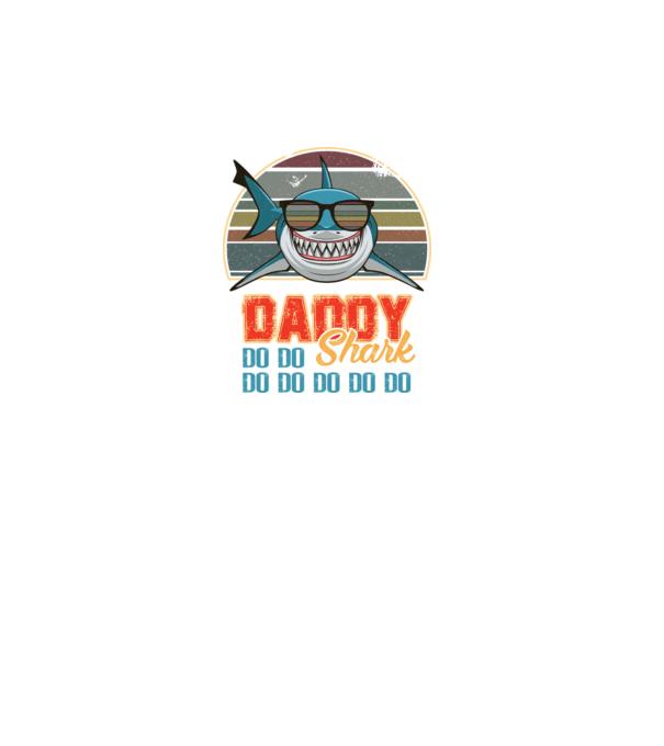 Daddy shark v2 model turcoaz pe tricou
