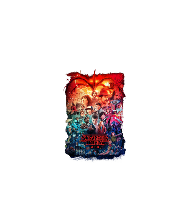 stranger things tribute poster2 model negru pe tricou
