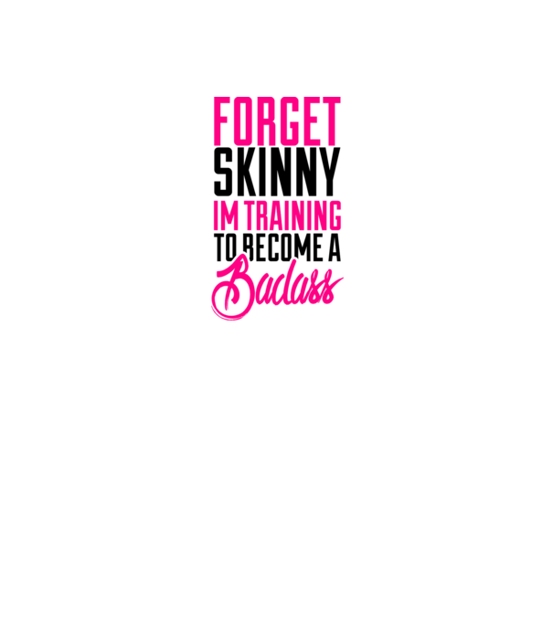 Forget Skinny model alb pe tricou