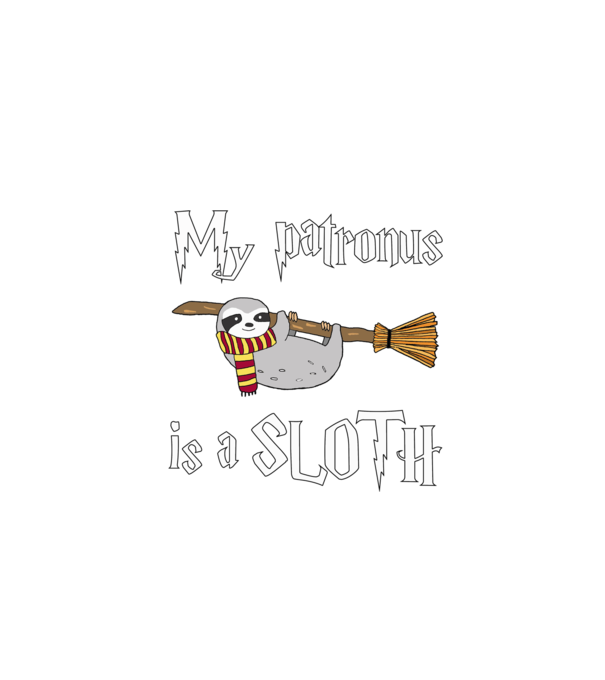 my patronus is a sloth model negru pe tricou