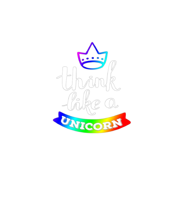 I think like a UNICORN model negru pe tricou