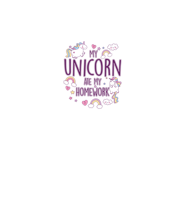 My unicorn ate my homework model roz neon pe tricou