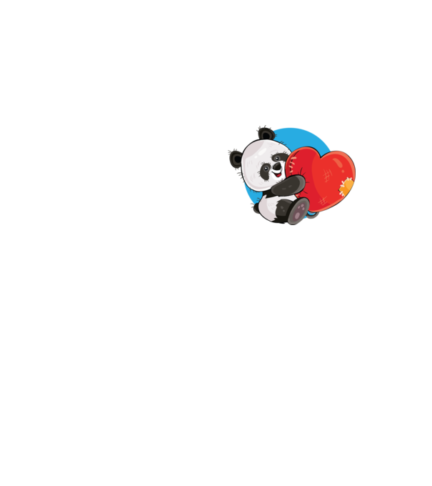 Dragoste panda model galben neon pe tricou