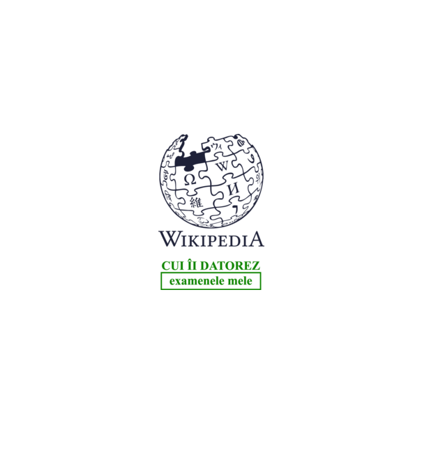 Wikipedia: cui îi datorez examenele mele model alb pe tricou