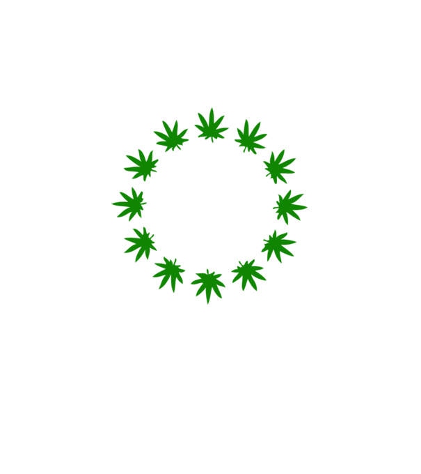 Euro marihuana model alb pe tricou