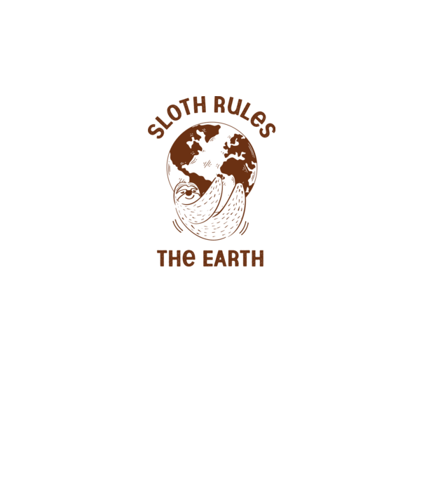 Sloth rules the world model alb pe tricou