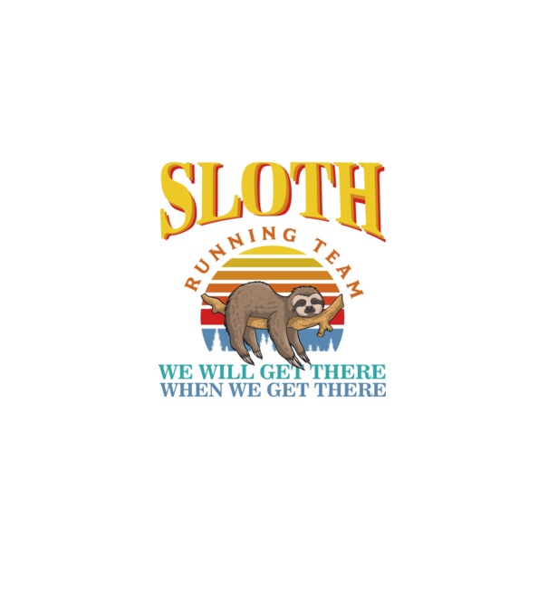 SLOTH running team model negru pe tricou