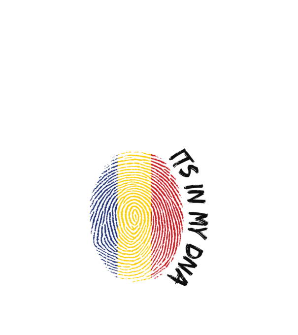 România fingerprint model alb pe tricou