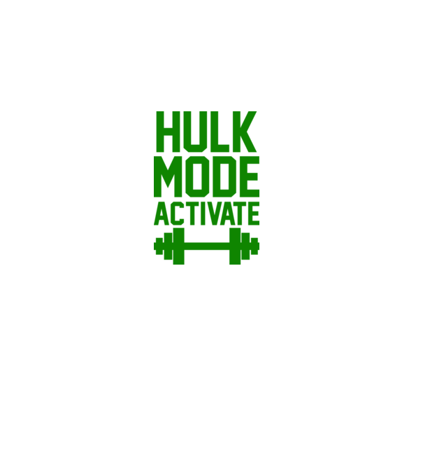Hulk mode model alb pe tricou