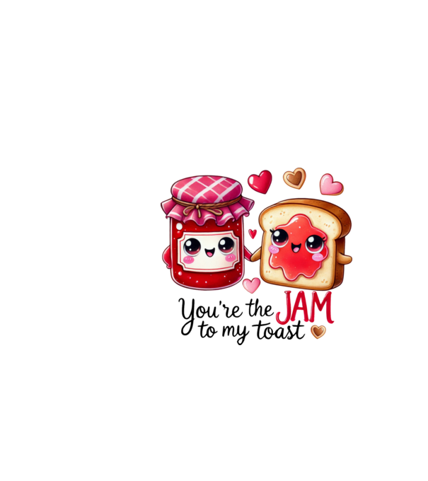 Jam to my Toast model alb pe tricou