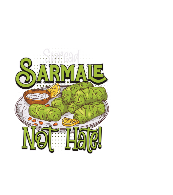 România Sarmale model alb pe tricou