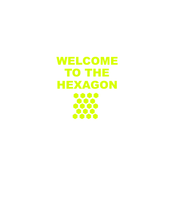 Welcome to the hexagon model roșu pe tricou