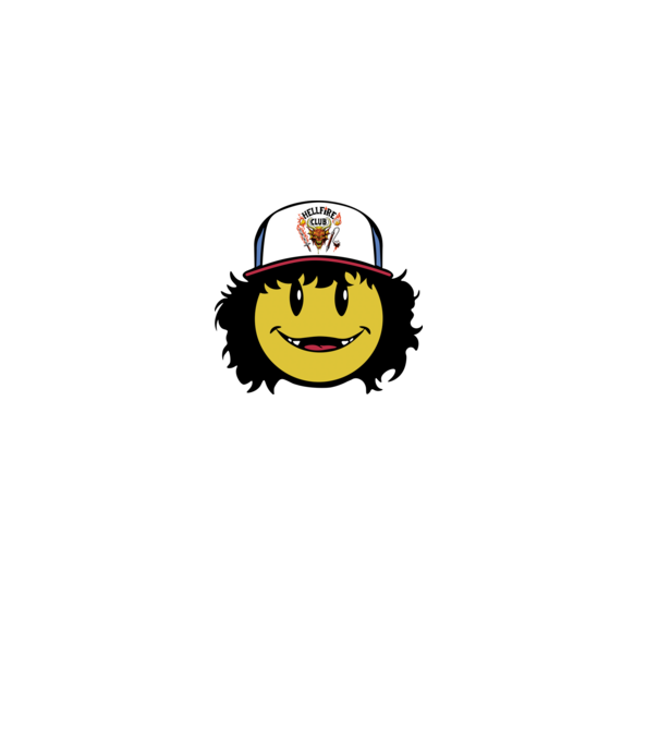dustinhappyface model roșu pe tricou