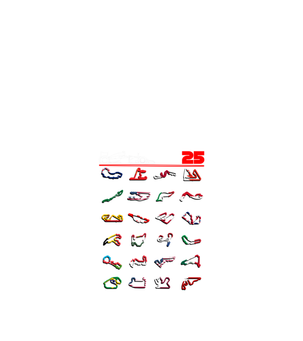 F1 calendar 2025 Negru model negru pe tricou