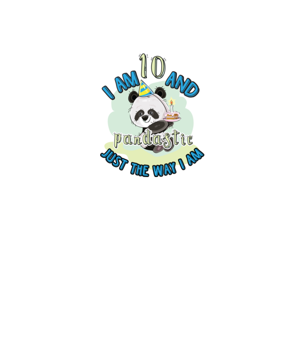 PANDASTIC 10 model alb pe tricou