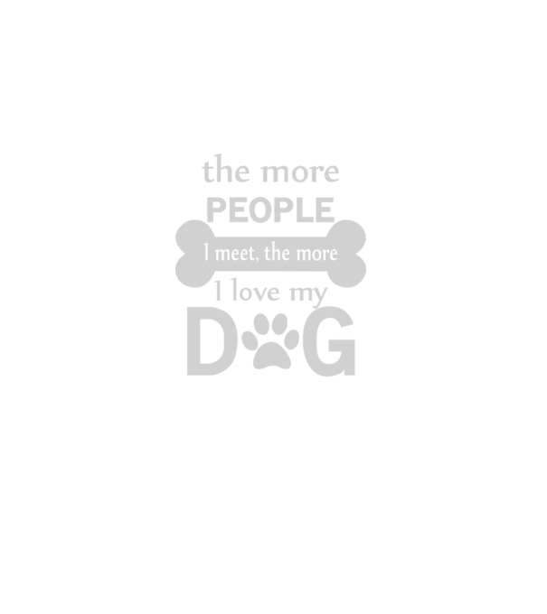 The more people i meet model negru pe tricou