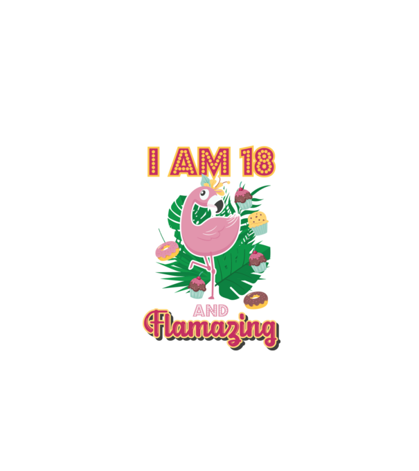 FLAMAZING Birthday 18 Years old model alb pe tricou