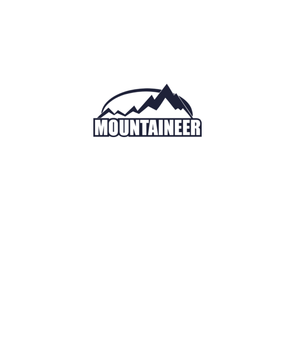 mountaineer model alb pe tricou