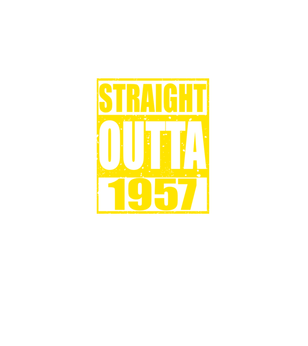Straight Outta - 1957 model gri închis pe tricou