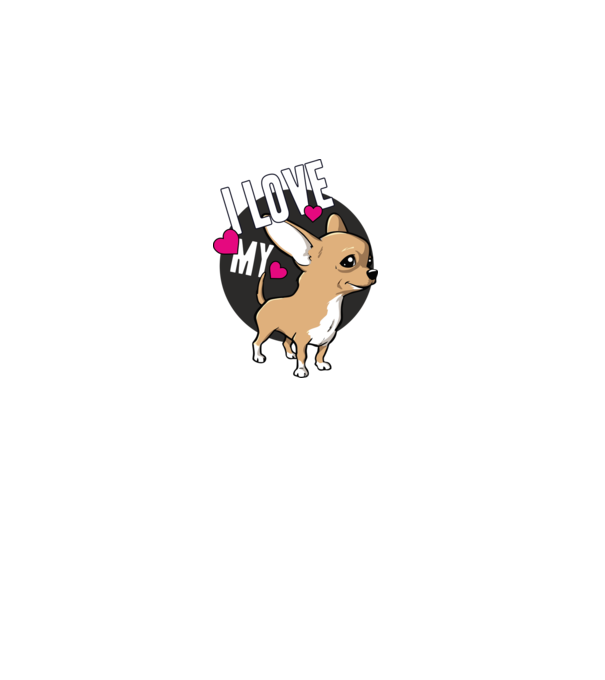 I love my Chihuahua model nisipiu pe tricou