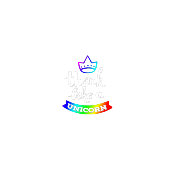 I think like a UNICORN model negru pe tricou