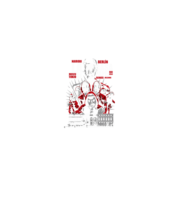 la casa de papel family model negru pe tricou