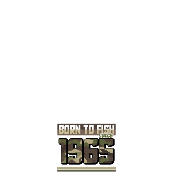 Born to fish since 1965 model alb pe tricou