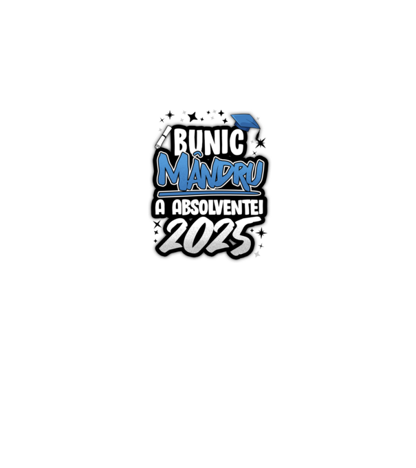 Bunic MÂNDRU a absolventei model alb pe tricou