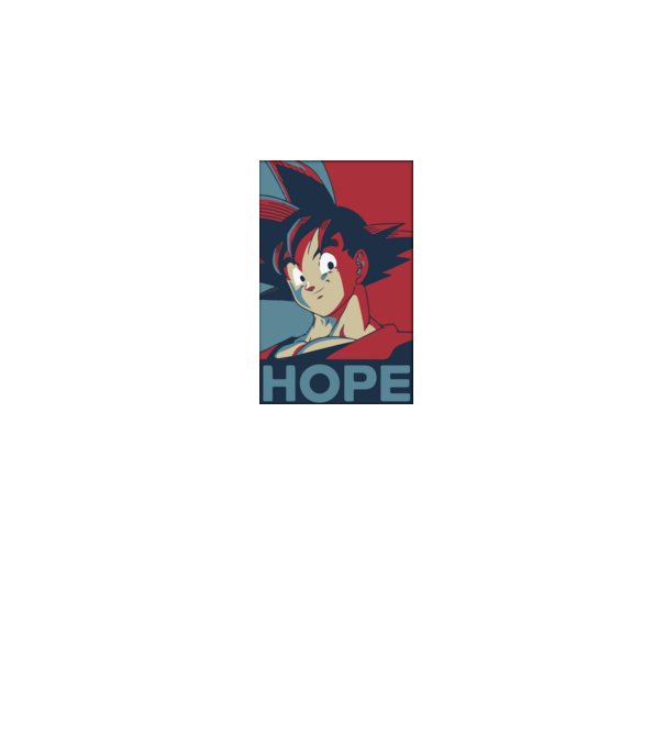 goku hope dragonball model negru pe tricou