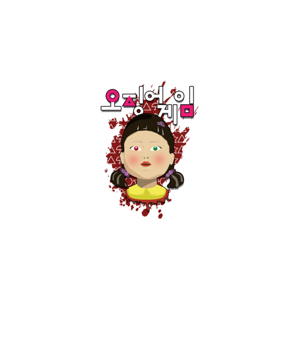 red light green light doll model gri pe tricou