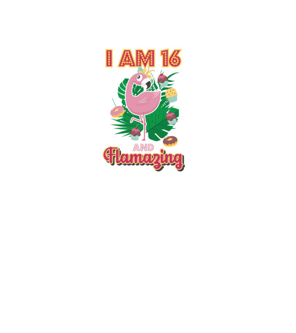 FLAMAZING Birthday 16 Years old model alb pe tricou