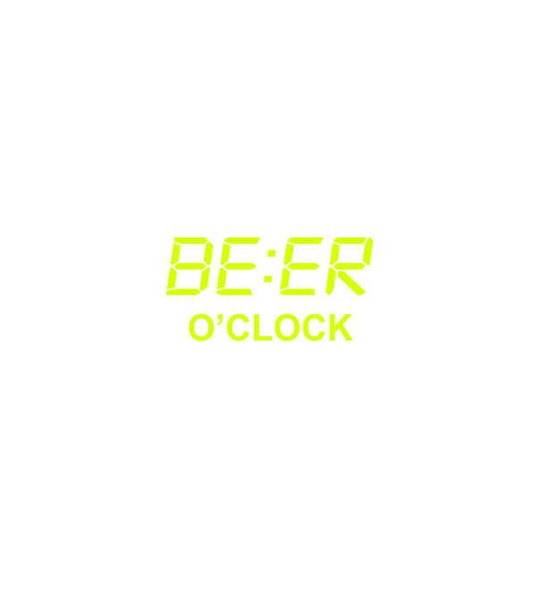 'Beer o'' clock' model negru pe tricou