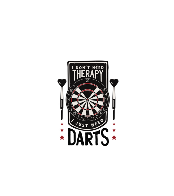 Darts Therapy model gri pe tricou