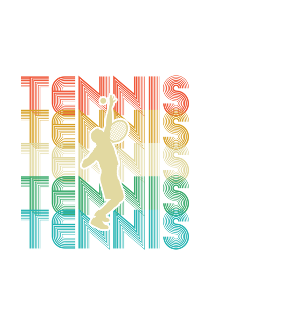 Tennis retro model negru pe tricou