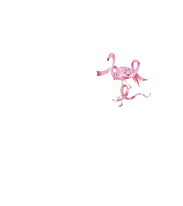 Împotriva Cancerului de sân flamingo model galben neon pe tricou