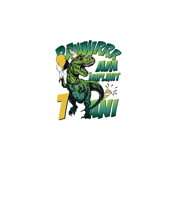 Rawr Am împlinit 1 an model alb pe tricou