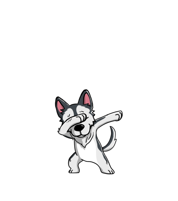 Husky DAB model albastru închis pe tricou
