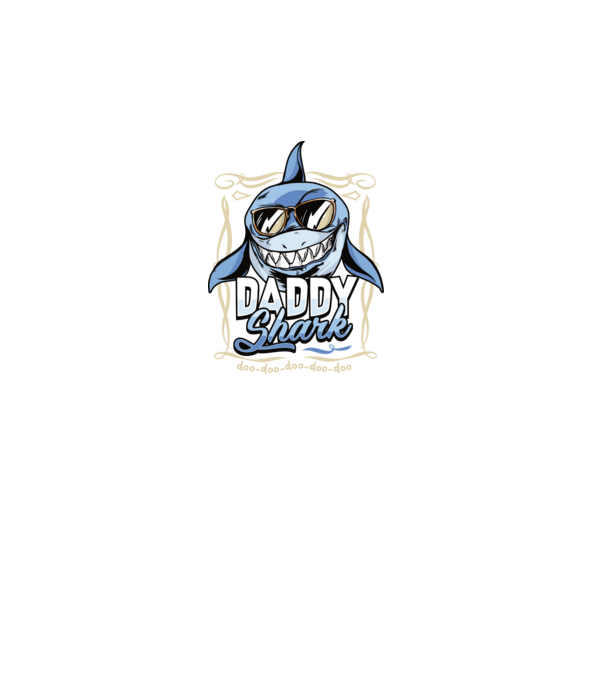 Daddy Shark model negru pe tricou